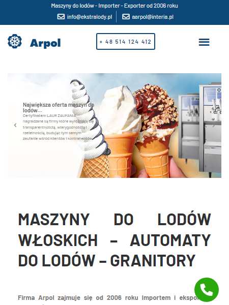 Arpol - Automaty do lodów